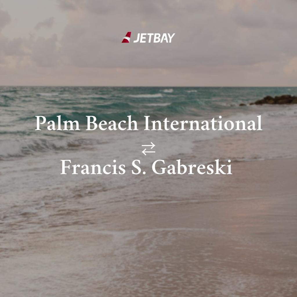 Private Jet from Palm Beach to Francis S. Gabreski