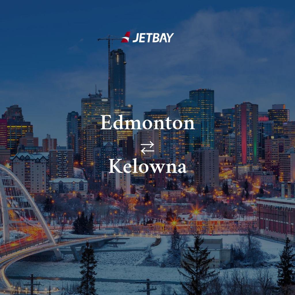 Private Jet from Edmonton (CYEG) to Kelowna (CYLW)