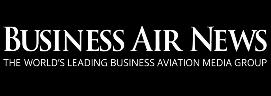 Business Air News logo in white text, aviation industry publication covering private jet news