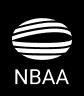 NBAA National Business Aviation Association logo featuring blue and white design elements